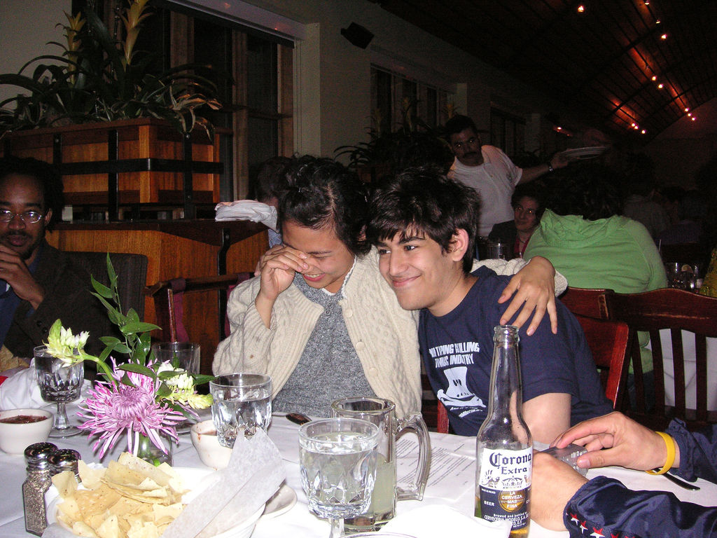 Aaron Swartz and Tiffiny share a moment